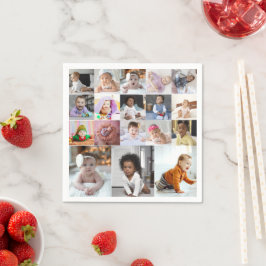 Entwerfen Sie Ihre eigene 18 FotoCollage Serviette