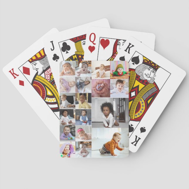 Entwerfen Sie Ihre eigene 18 FotoCollage Spielkarten (Rückseite)
