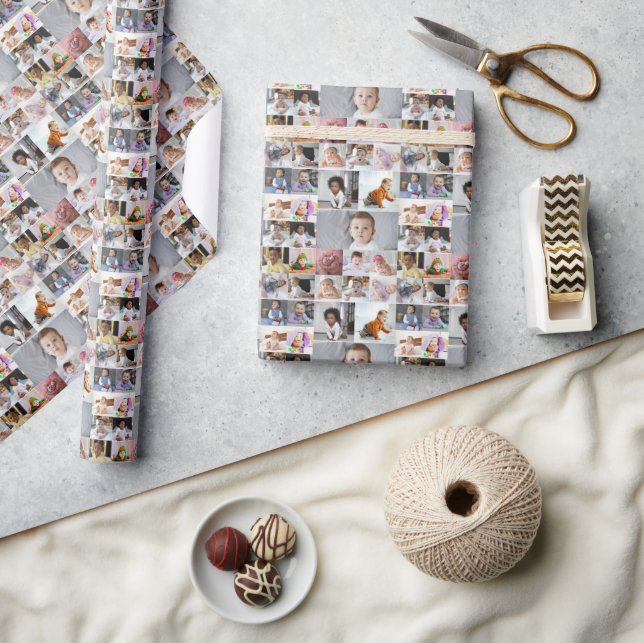 Entwerfen Sie Ihre eigene 19 FotoCollage Geschenkpapier (Kunsthandwerk)