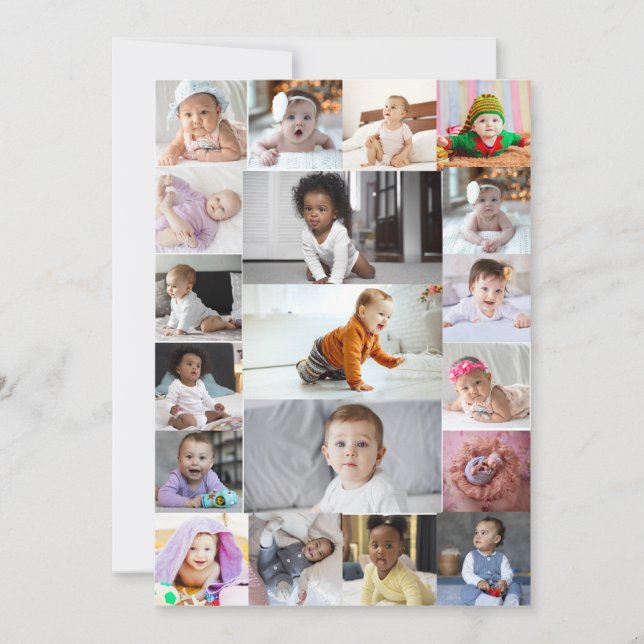 Entwerfen Sie Ihre eigene 19 FotoCollage Mitteilungskarte (Vorderseite)