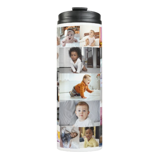 Entwerfen Sie Ihre eigene 19 FotoCollage Thermosbecher (Vorderseite)