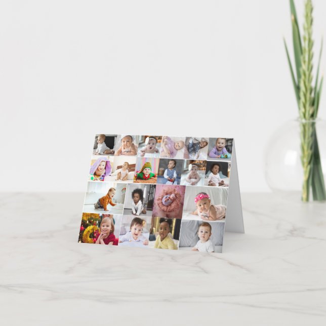 Entwerfen Sie Ihre eigene 20 FotoCollage Karte (Vorderseite)