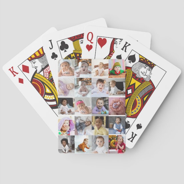 Entwerfen Sie Ihre eigene 20 FotoCollage Spielkarten (Rückseite)