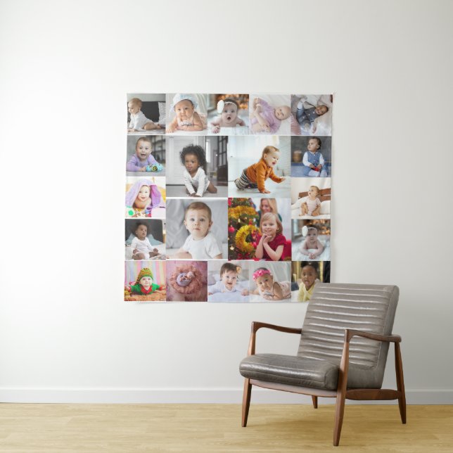 Entwerfen Sie Ihre eigene 20 FotoCollage Wandteppich (Beispiel)