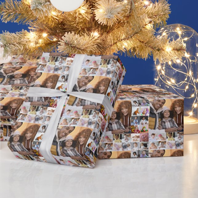 Entwerfen Sie Ihre eigene 21 FotoCollage Geschenkpapier (Feiertage)