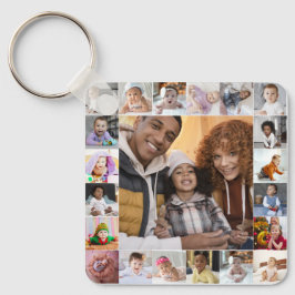 Entwerfen Sie Ihre eigene 21 FotoCollage Schlüsselanhänger