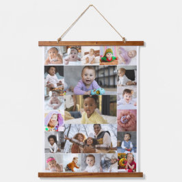 Entwerfen Sie Ihre eigene 21 FotoCollage Wandteppich Mit Holzrahmen