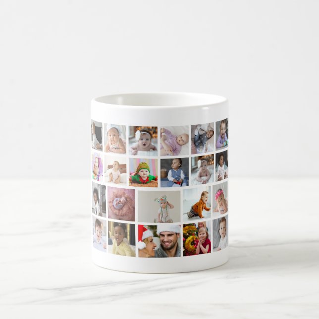 Entwerfen Sie Ihre eigene 22 FotoCollage Kaffeetasse (Mittel)