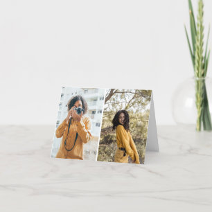 Entwerfen Sie Ihre eigene 2-FotoCollage Dankeskarte