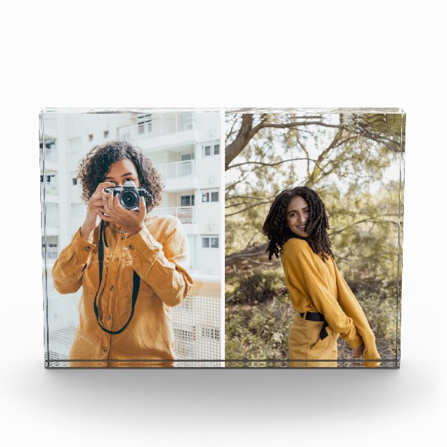 Entwerfen Sie Ihre eigene 2-FotoCollage Fotoblock (Vorderseite)