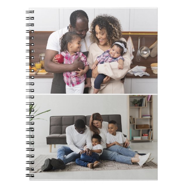 Entwerfen Sie Ihre eigene 2-FotoCollage Notizblock (Vorderseite)