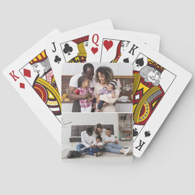 Entwerfen Sie Ihre eigene 2-FotoCollage Spielkarten (Rückseite)