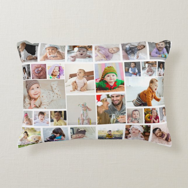 Entwerfen Sie Ihre eigene 30 FotoCollage Dekokissen (Vorderseite)