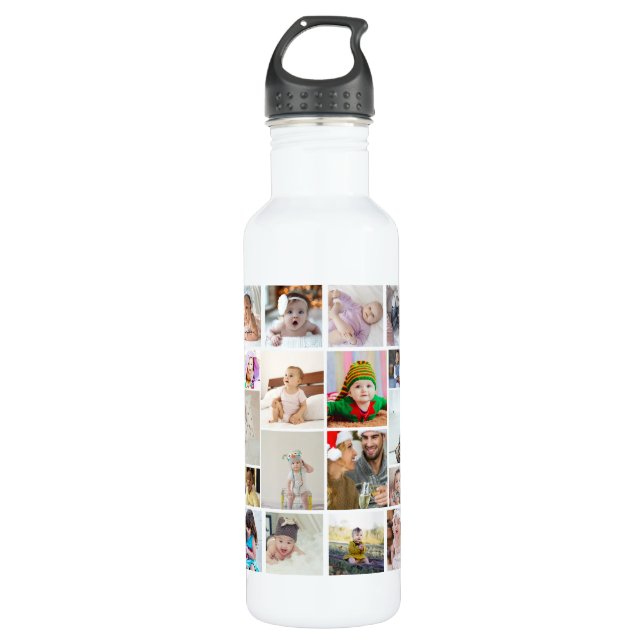 Entwerfen Sie Ihre eigene 30 FotoCollage Edelstahlflasche (Vorderseite)