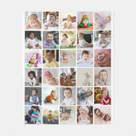 Entwerfen Sie Ihre eigene 30 FotoCollage Fleecedecke