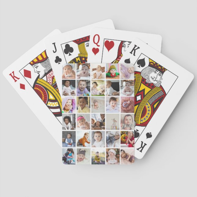 Entwerfen Sie Ihre eigene 30 FotoCollage Spielkarten (Rückseite)