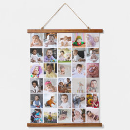 Entwerfen Sie Ihre eigene 30 FotoCollage Wandteppich Mit Holzrahmen
