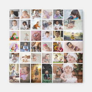Entwerfen Sie Ihre eigene 35 FotoCollage Magnet