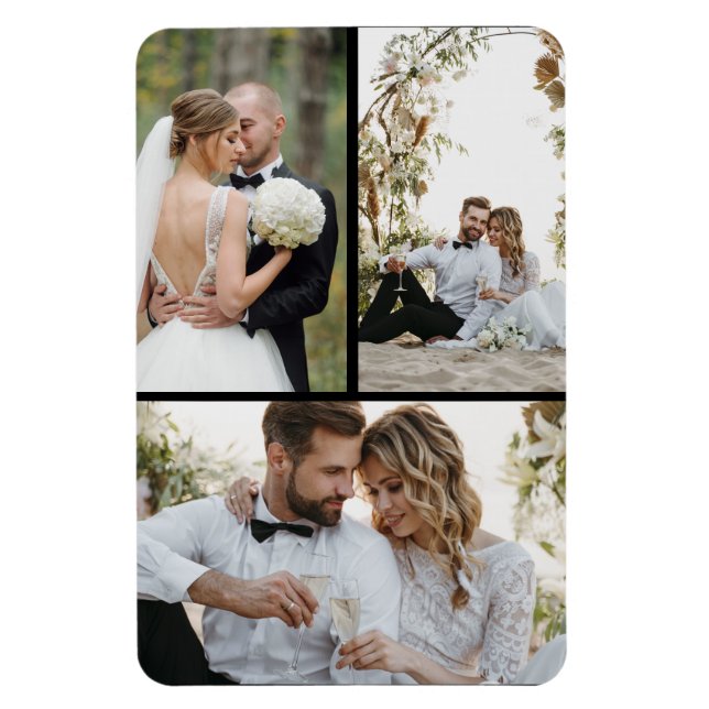 Entwerfen Sie Ihre eigene 3 FotoCollage Magnet (Vertikal)