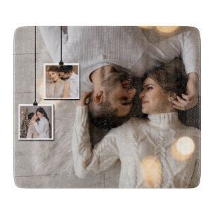 Entwerfen Sie Ihre eigene 3 FotoCollage Schneidebrett