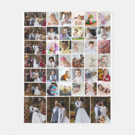 Entwerfen Sie Ihre eigene 40 FotoCollage Fleecedecke