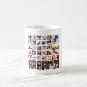 Entwerfen Sie Ihre eigene 40 FotoCollage Kaffeetasse
