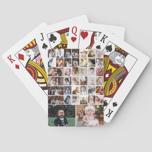 Entwerfen Sie Ihre eigene 40 FotoCollage Spielkarten (Rückseite)