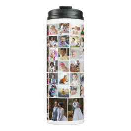 Entwerfen Sie Ihre eigene 40 FotoCollage Thermosbecher