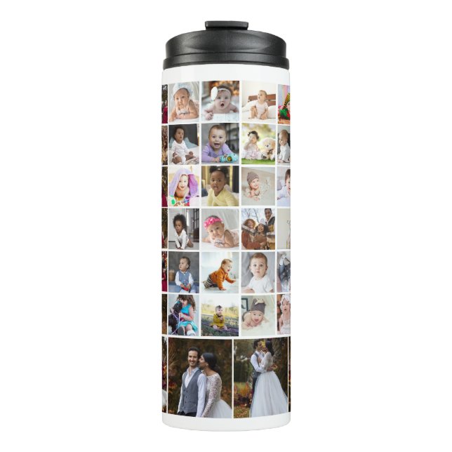 Entwerfen Sie Ihre eigene 40 FotoCollage Thermosbecher (Vorderseite)