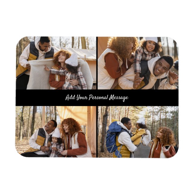 Entwerfen Sie Ihre eigene 4-FotoCollage Magnet (Horizontal)