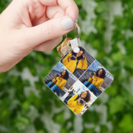 Entwerfen Sie Ihre eigene 4-FotoCollage Schlüsselanhänger