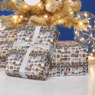 Entwerfen Sie Ihre eigene 50 FotoCollage Geschenkpapier