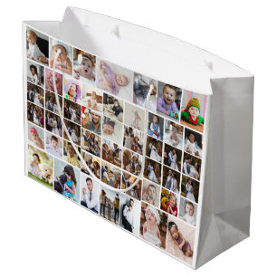 Entwerfen Sie Ihre eigene 50 FotoCollage Große Geschenktüte