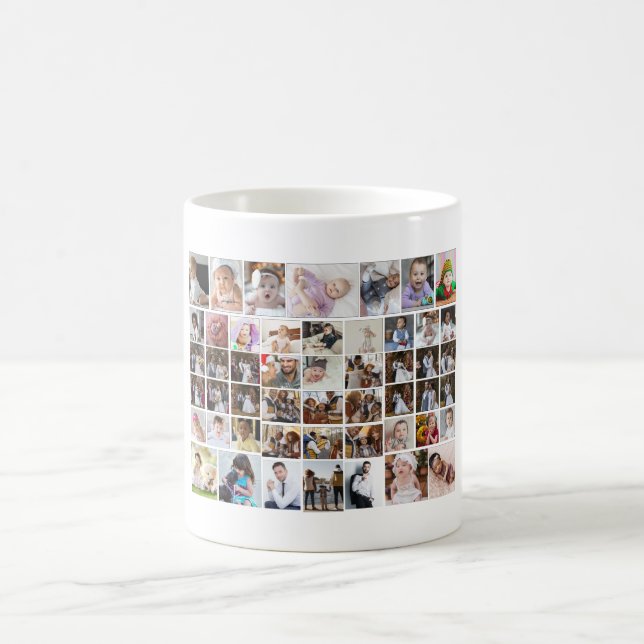 Entwerfen Sie Ihre eigene 50 FotoCollage Kaffeetasse (Mittel)