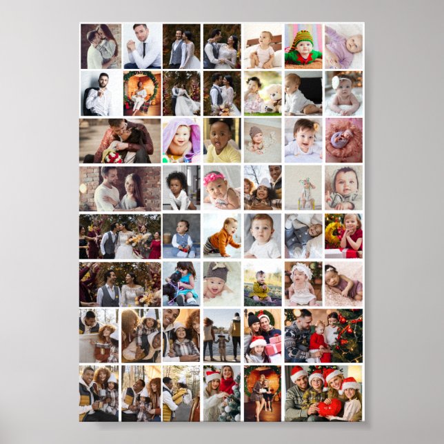 Entwerfen Sie Ihre eigene 50 FotoCollage Poster (Vorne)