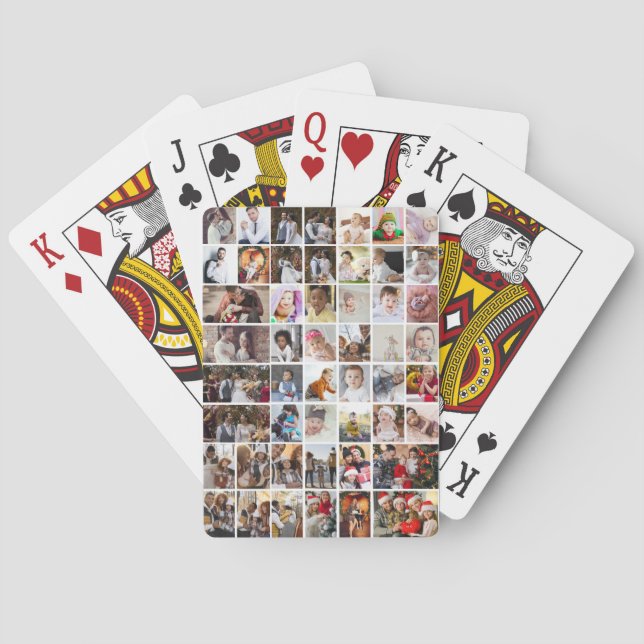 Entwerfen Sie Ihre eigene 50 FotoCollage Spielkarten (Rückseite)