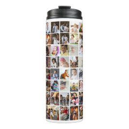 Entwerfen Sie Ihre eigene 50 FotoCollage Thermosbecher