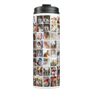 Entwerfen Sie Ihre eigene 50 FotoCollage Thermosbecher