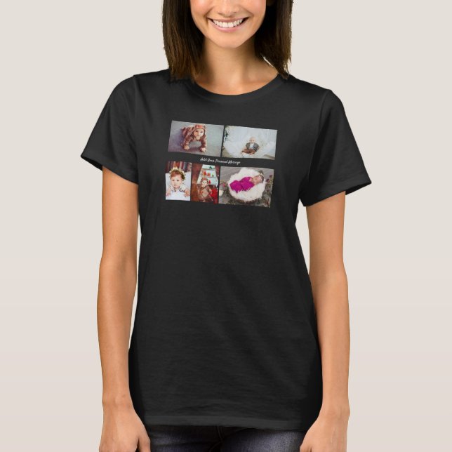 Entwerfen Sie Ihre eigene 5-FotoCollage T-Shirt (Vorderseite)