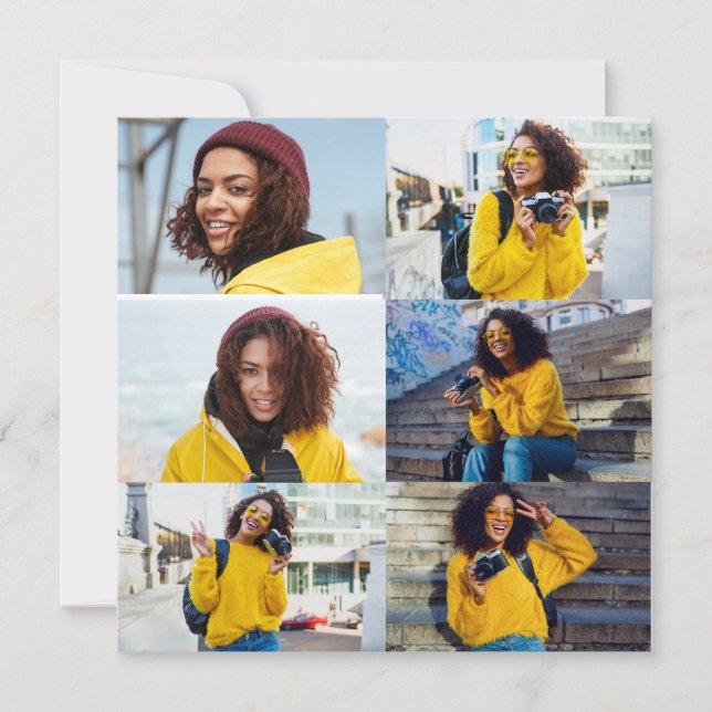 Entwerfen Sie Ihre eigene 6 FotoCollage (Vorderseite)