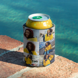 Entwerfen Sie Ihre eigene 6 FotoCollage Dosenkühler