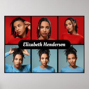Entwerfen Sie Ihre eigene 6 FotoCollage Poster