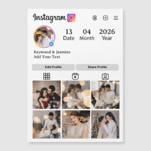 Entwerfen Sie Ihre eigene 7-Foto-Collage Magnetkarte