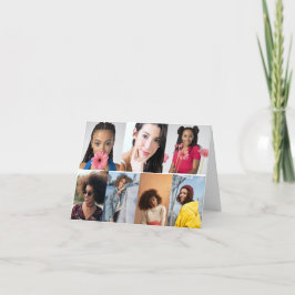 Entwerfen Sie Ihre eigene 7 FotoCollage Dankeskarte