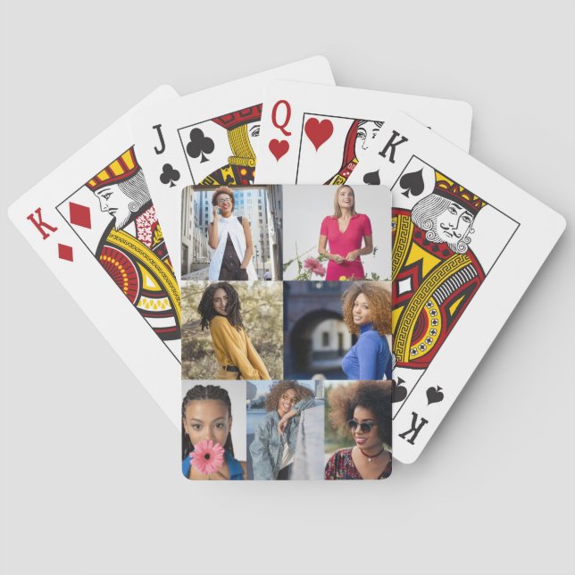 Entwerfen Sie Ihre eigene 7 FotoCollage Spielkarten (Rückseite)