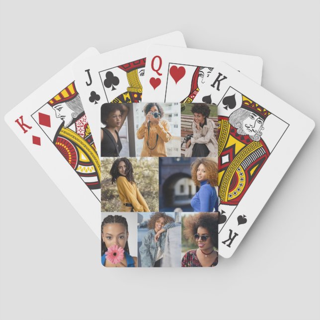 Entwerfen Sie Ihre eigene 8 FotoCollage Spielkarten (Rückseite)