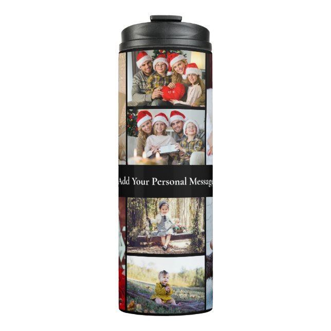 Entwerfen Sie Ihre eigene 8 FotoCollage Thermosbecher (Vorderseite)