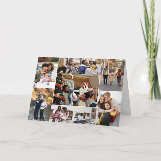 Entwerfen Sie Ihre eigene 9 FotoCollage Dankeskarte (Vorderseite)
