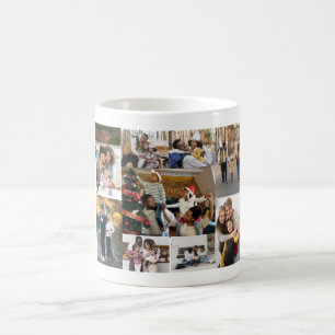 Entwerfen Sie Ihre eigene 9 FotoCollage Kaffeetasse