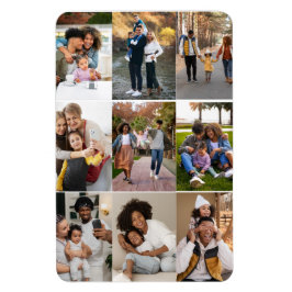Entwerfen Sie Ihre eigene 9 FotoCollage Magnet
